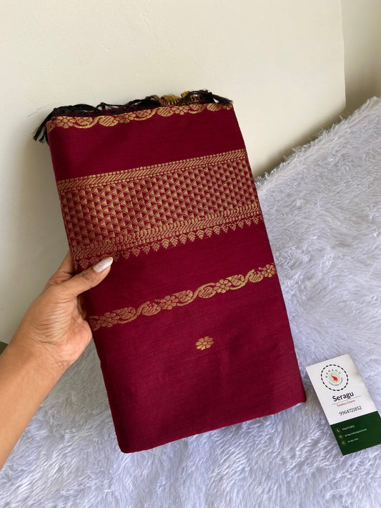 Red Silk Cotton Saree