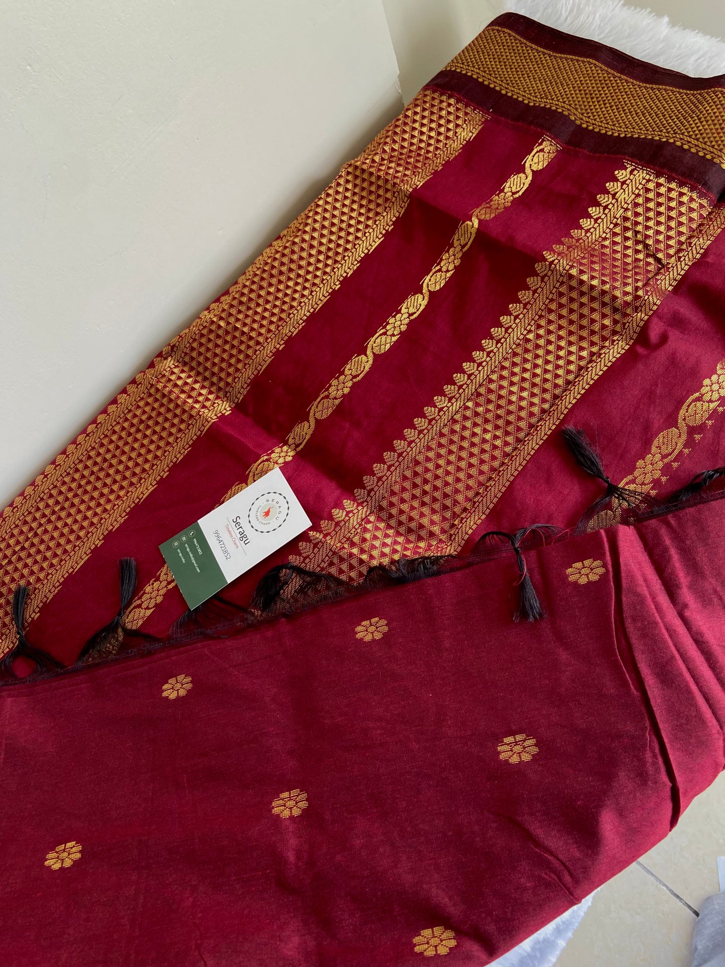 Red Silk Cotton Saree