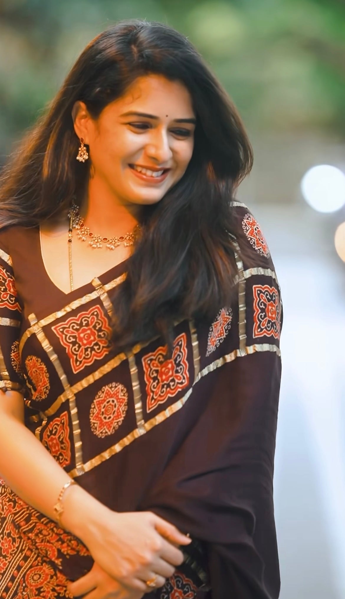 Pure Ajrakh Modal Silk Sarees