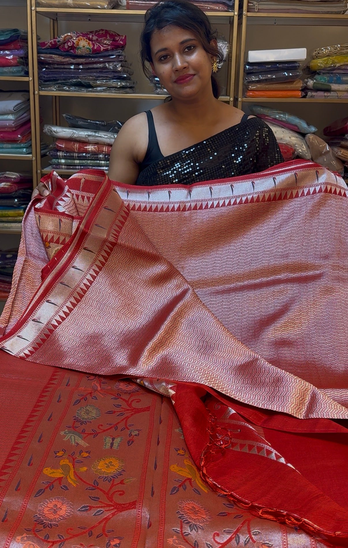 Kushi Ravi inspired Banarasi pattu saree with paithani border
