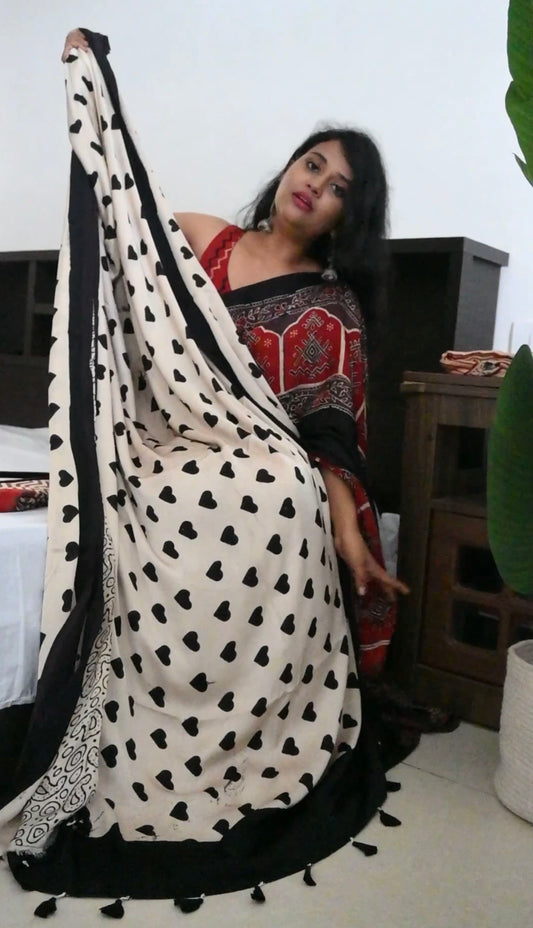 Heart Butta Pure modal silk saree