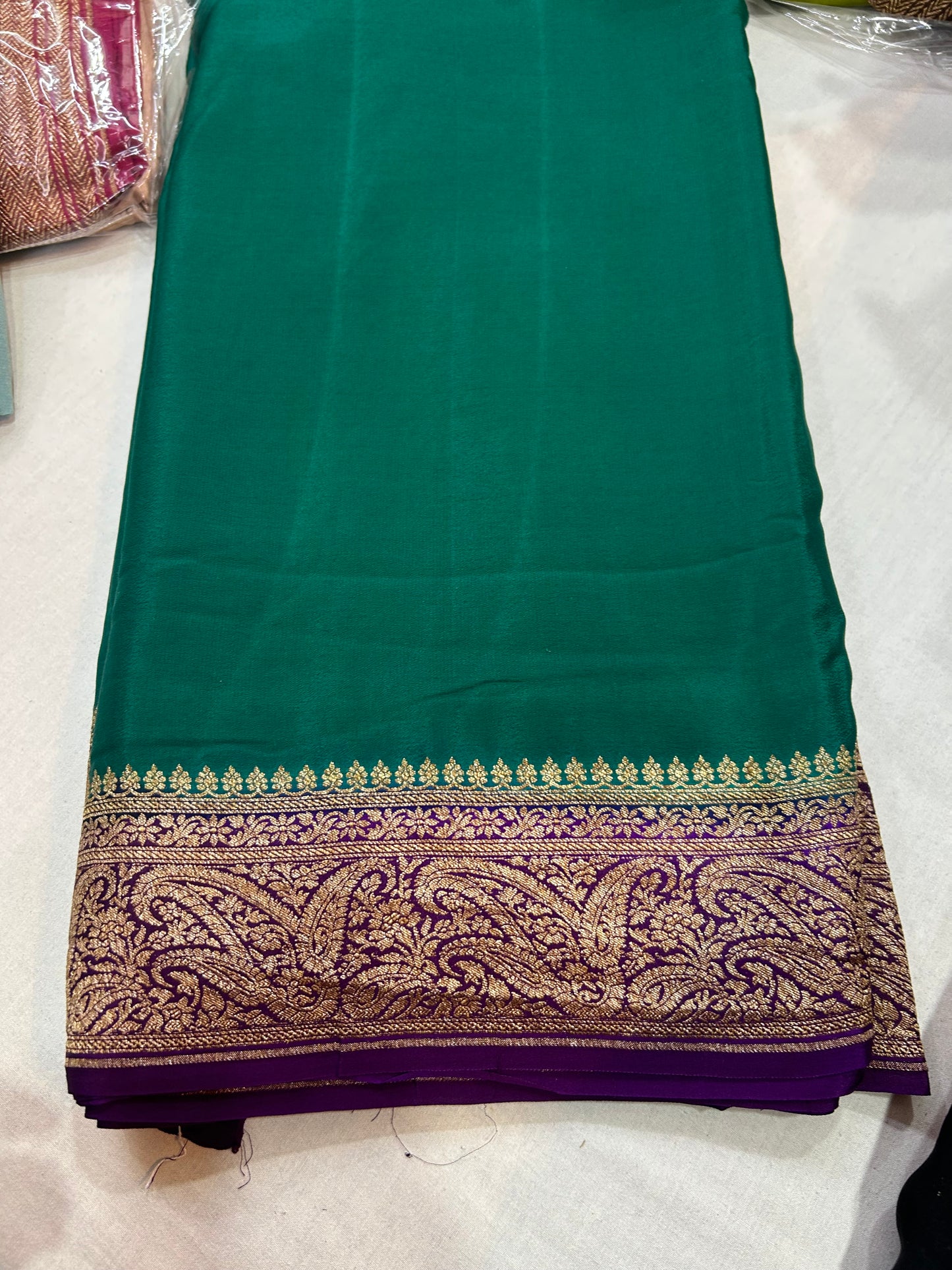 Pure crepe Banarasi saree