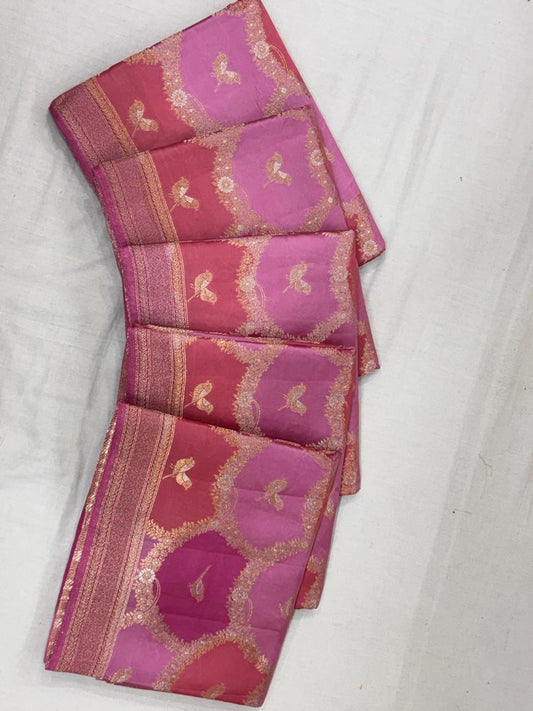 Pure satin silk saree in rankat pattren(SBSGPSR4)