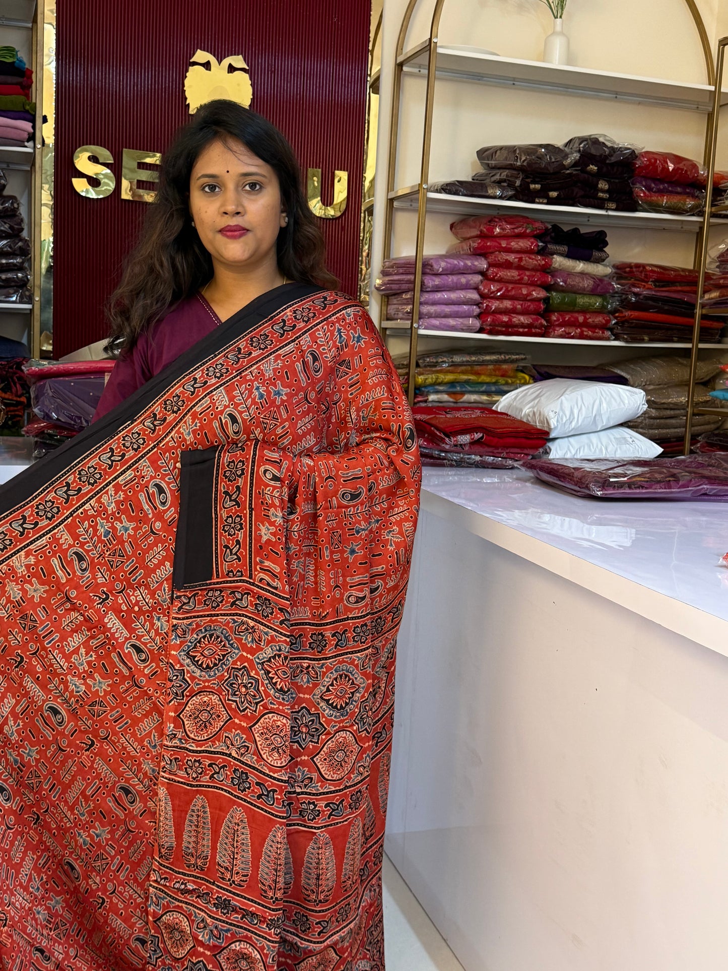 Pure modal silk saree