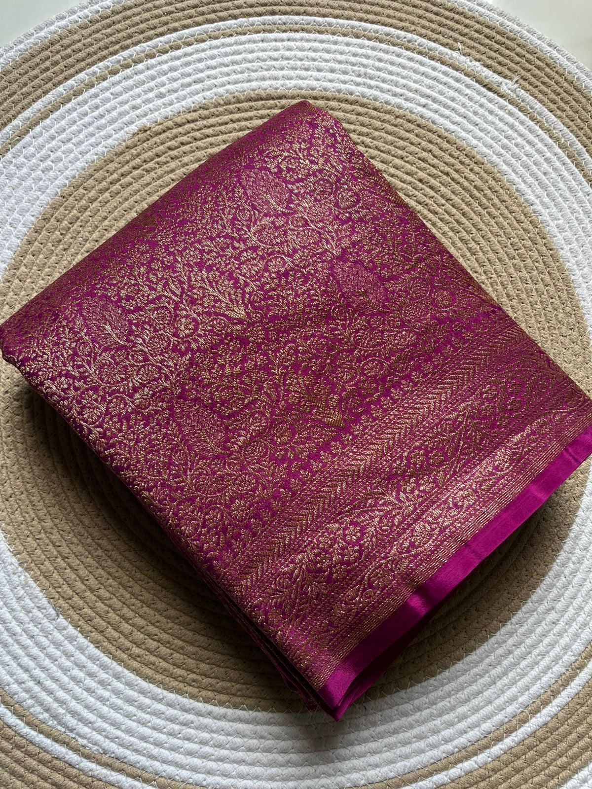 PURE BROCADE Khaddi Crepe Chiffon Handloom Banarasi Saree