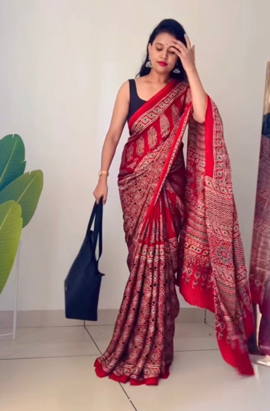 Pure modal silk saree
