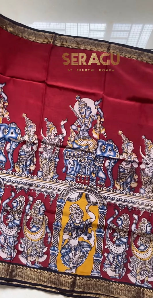 Kalamkari Chennur Silk Saree