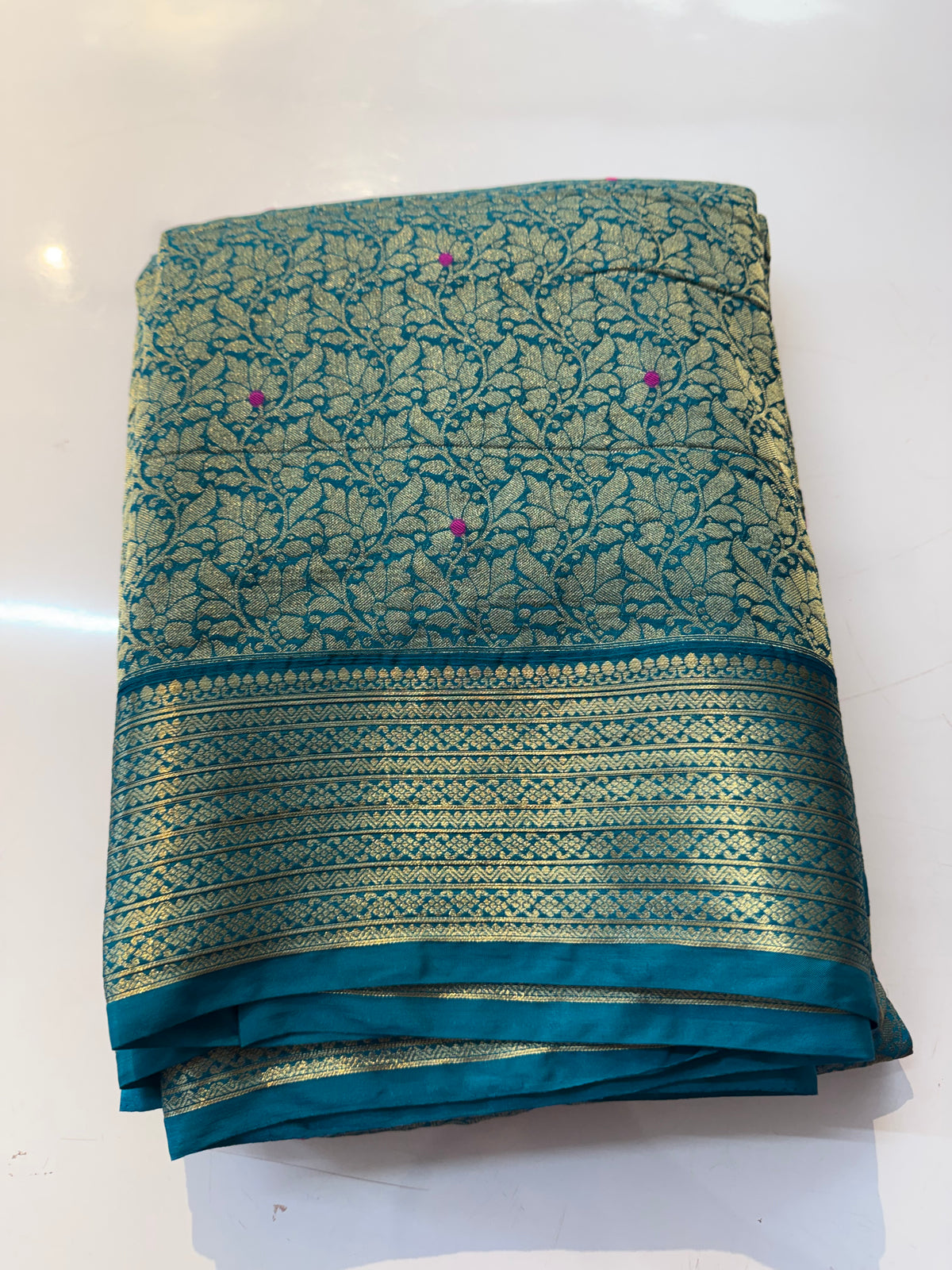 Premium wrinkle meena Chinnon brocade saree(SSW3950)