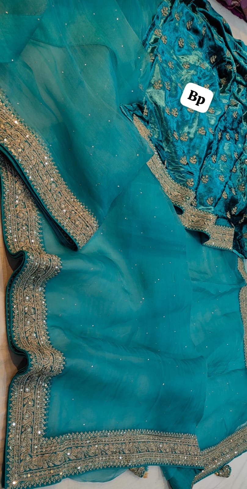 Blue Sabyasachi inspired saree