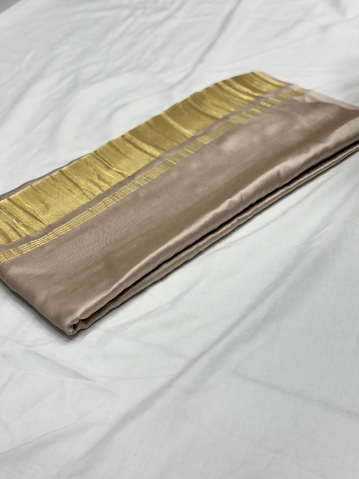 Pure plain modal silk saree with lagadi pallu