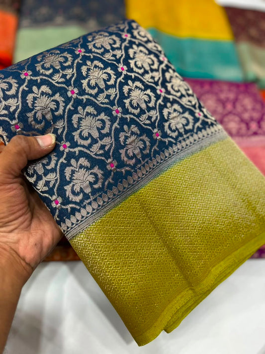 Premium semi khaddi georgette saree