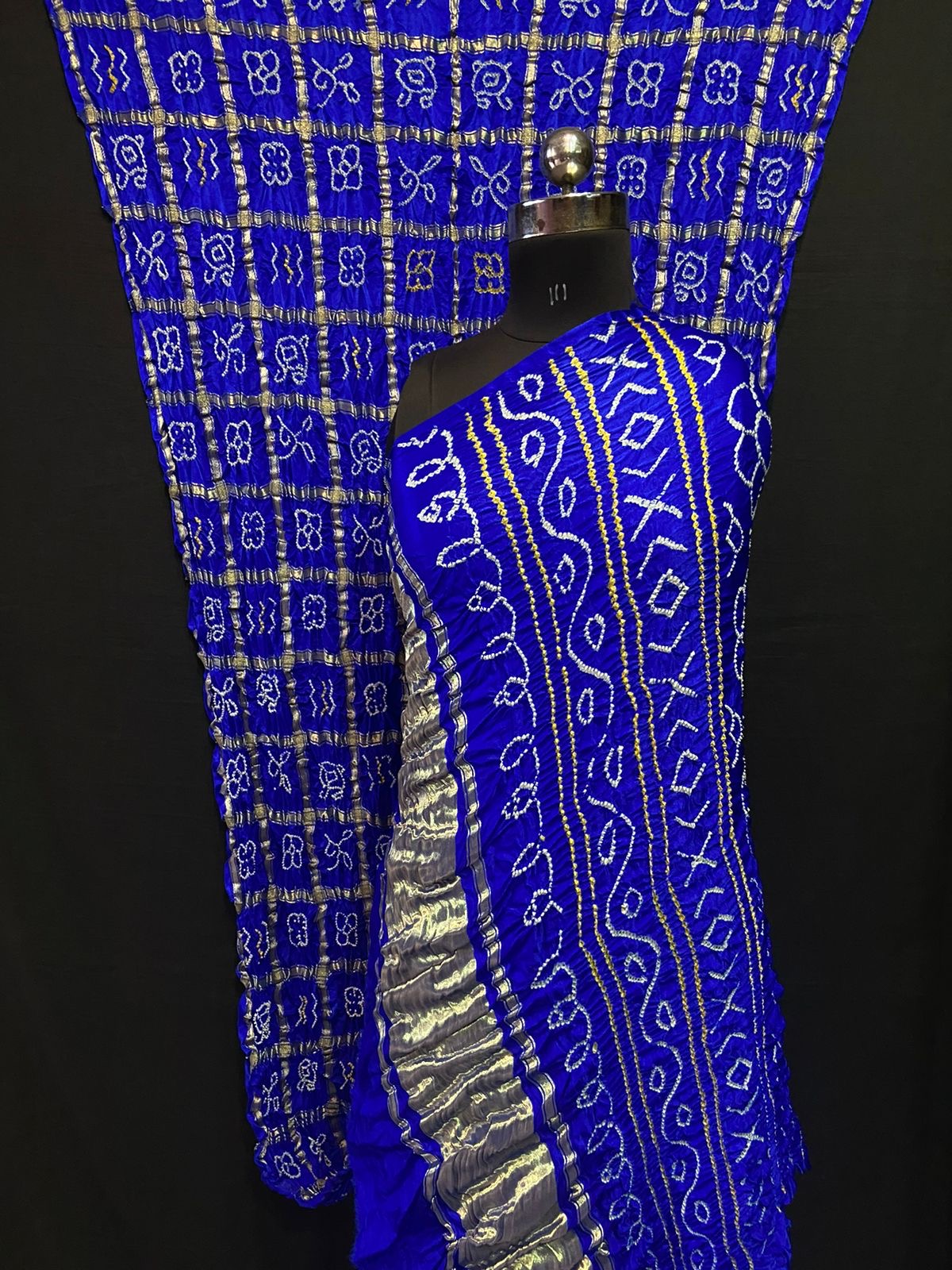Blue Pure gajji silk saree