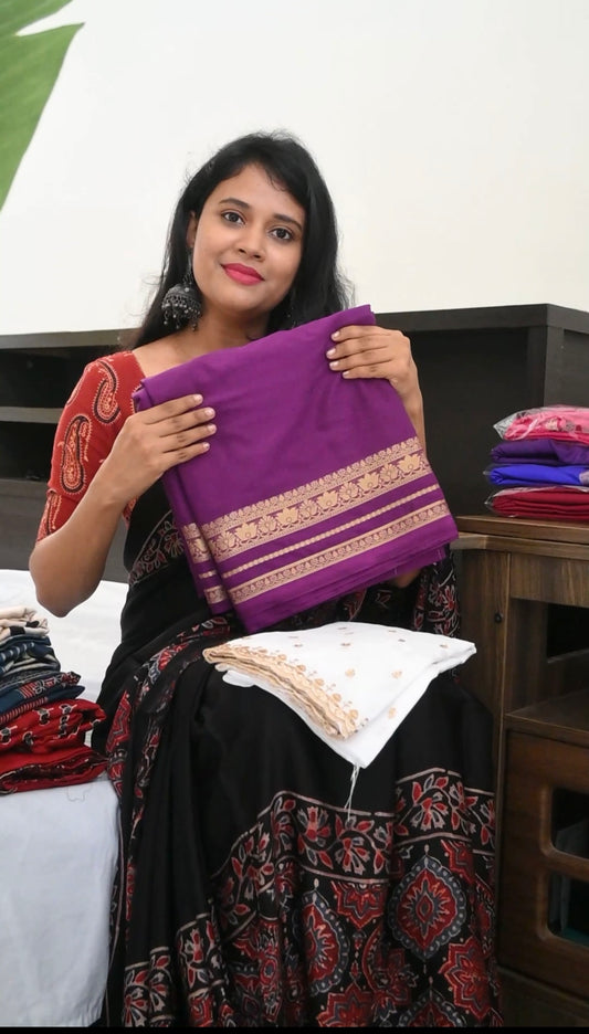 Mysore crepe silk saree