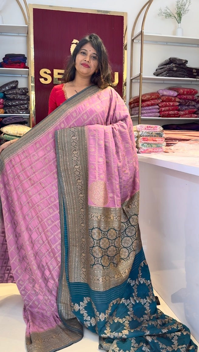 Semi Khaddi georgette Saree.