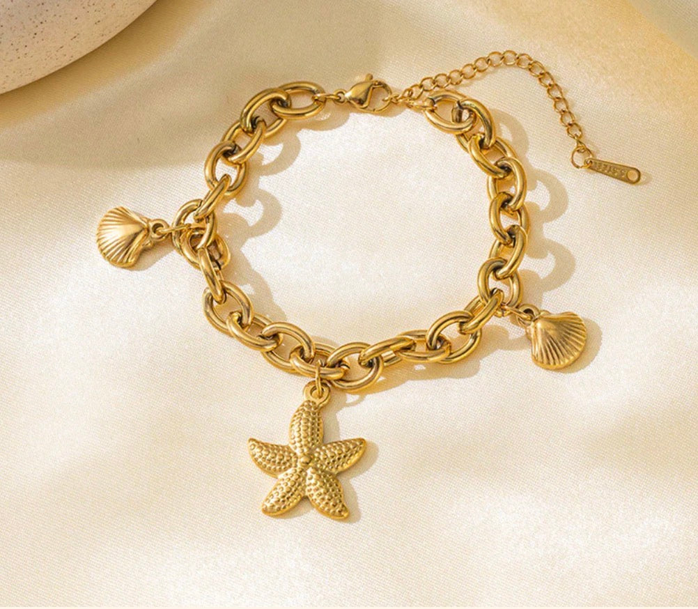 Anti Tarnish Star Themed Wraparound Bracelet