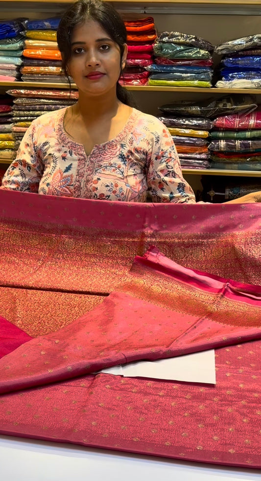 Pure Crepe chiffon banarasi saree