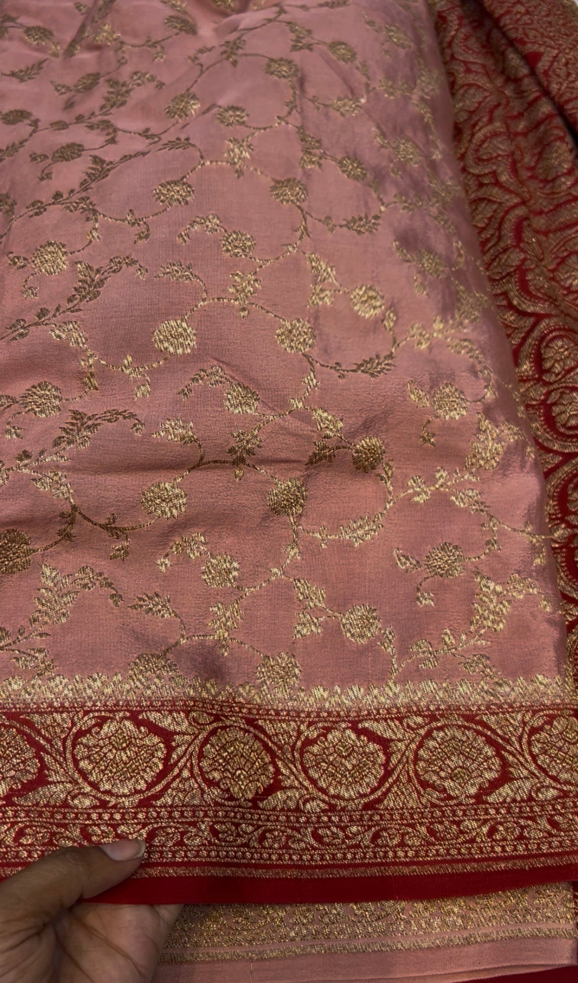 pure crepe Banarasi saree