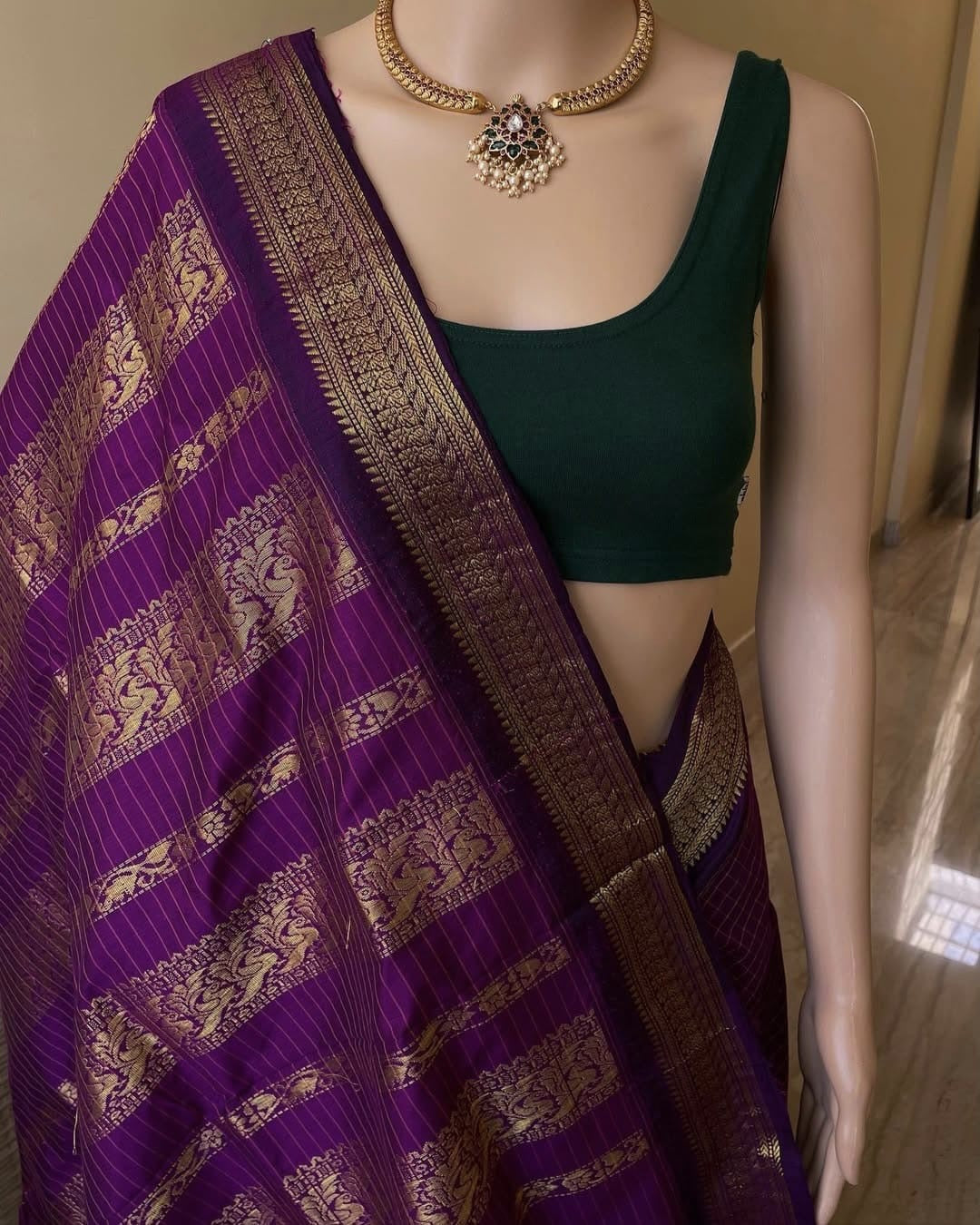 Cotton silk saree