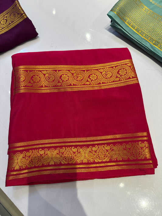 Red Premium crepe silk saree(SS1200)