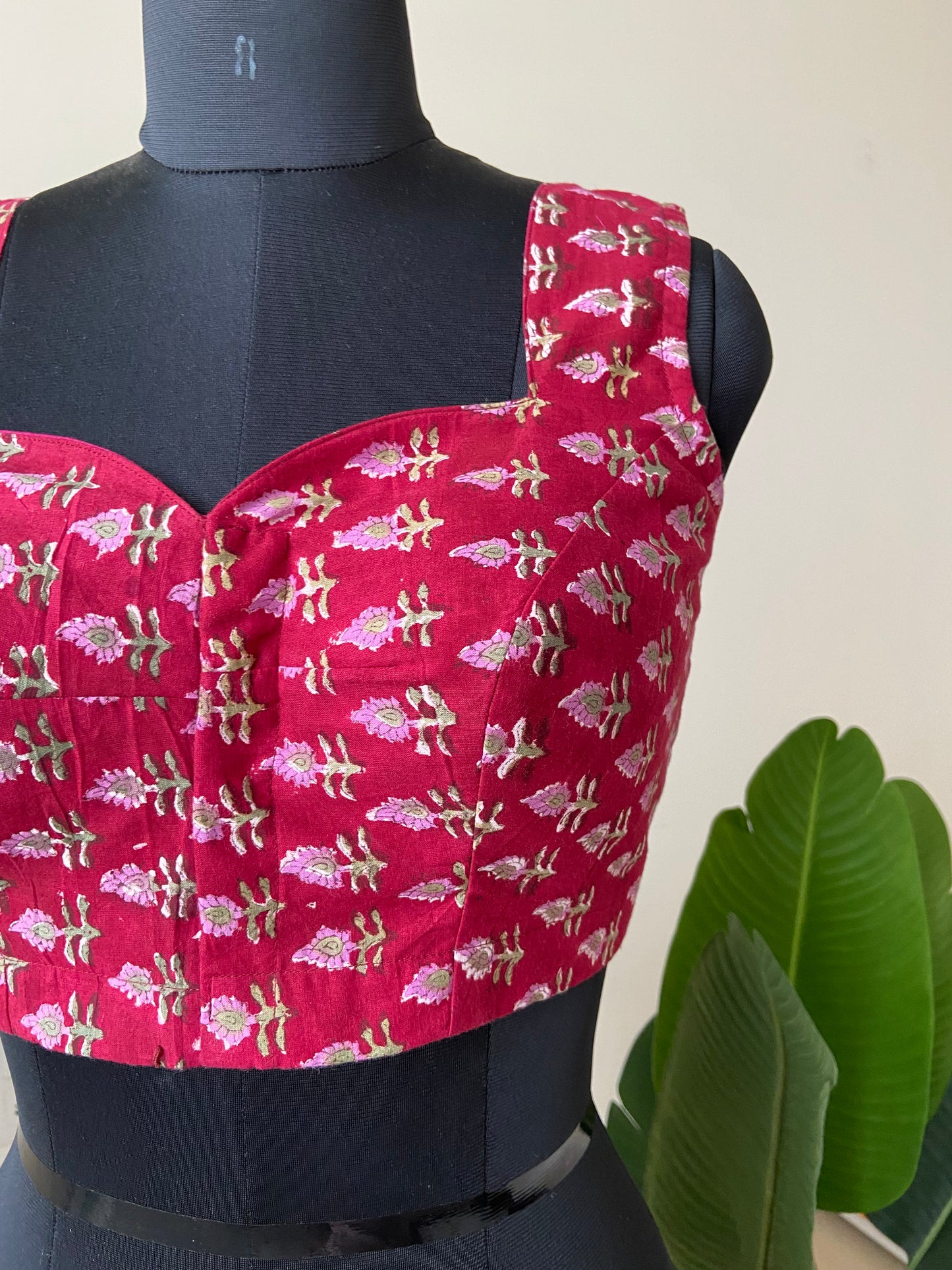 Handblock pure cotton blouse