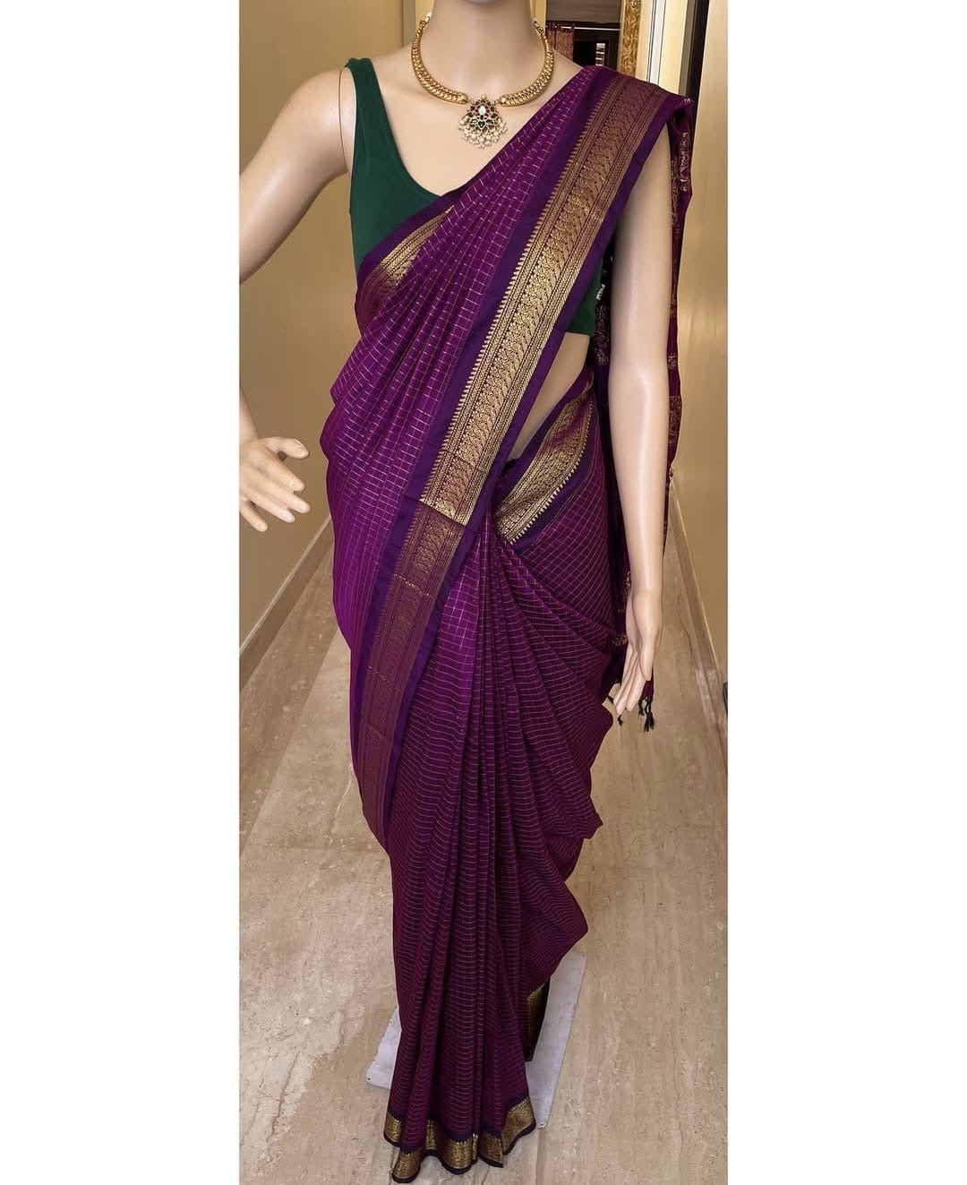 Cotton silk saree