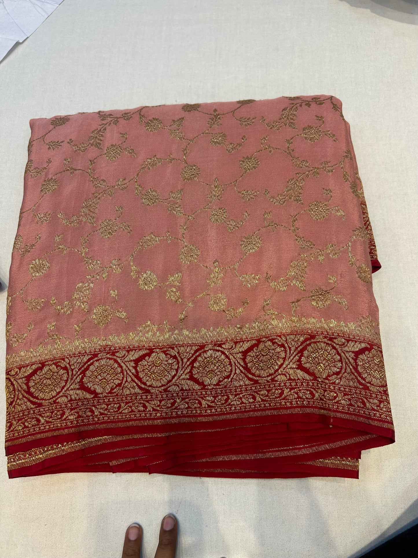 pure crepe Banarasi saree