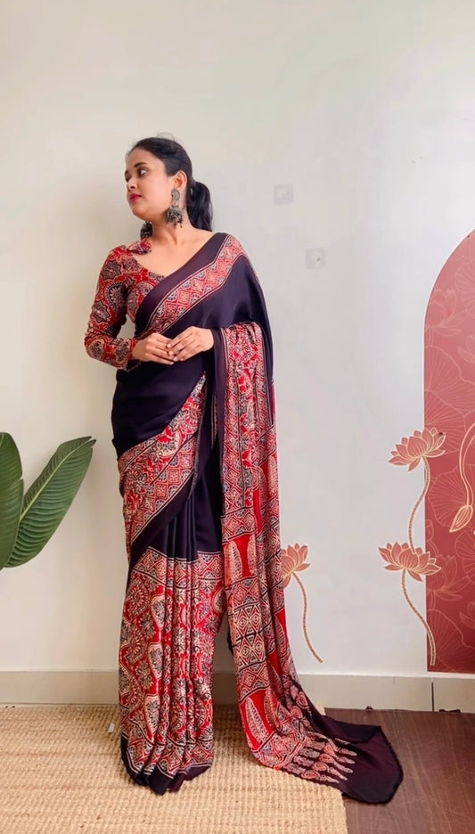 Pure modal silk saree