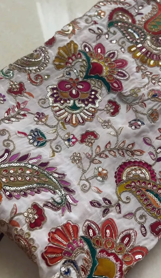 Pure crepe kalamkari Blouse Piece 1 Meter