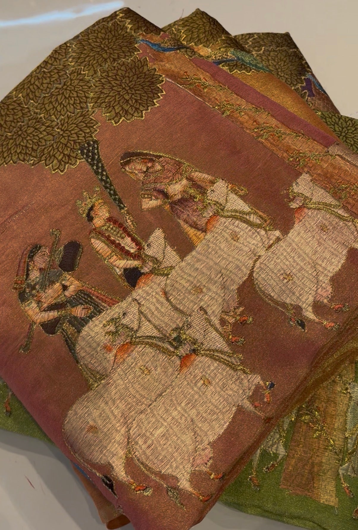 Pink shade soft tissue silk saree