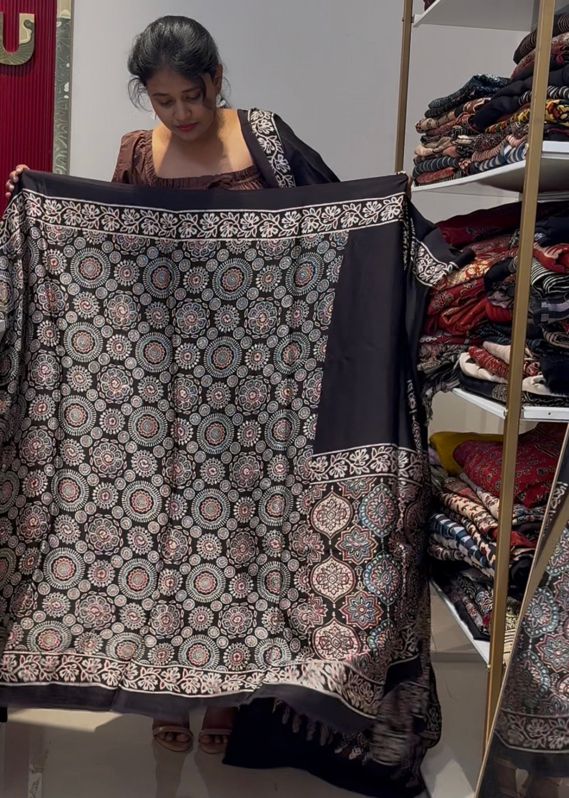 Half and half pure modal silk saree