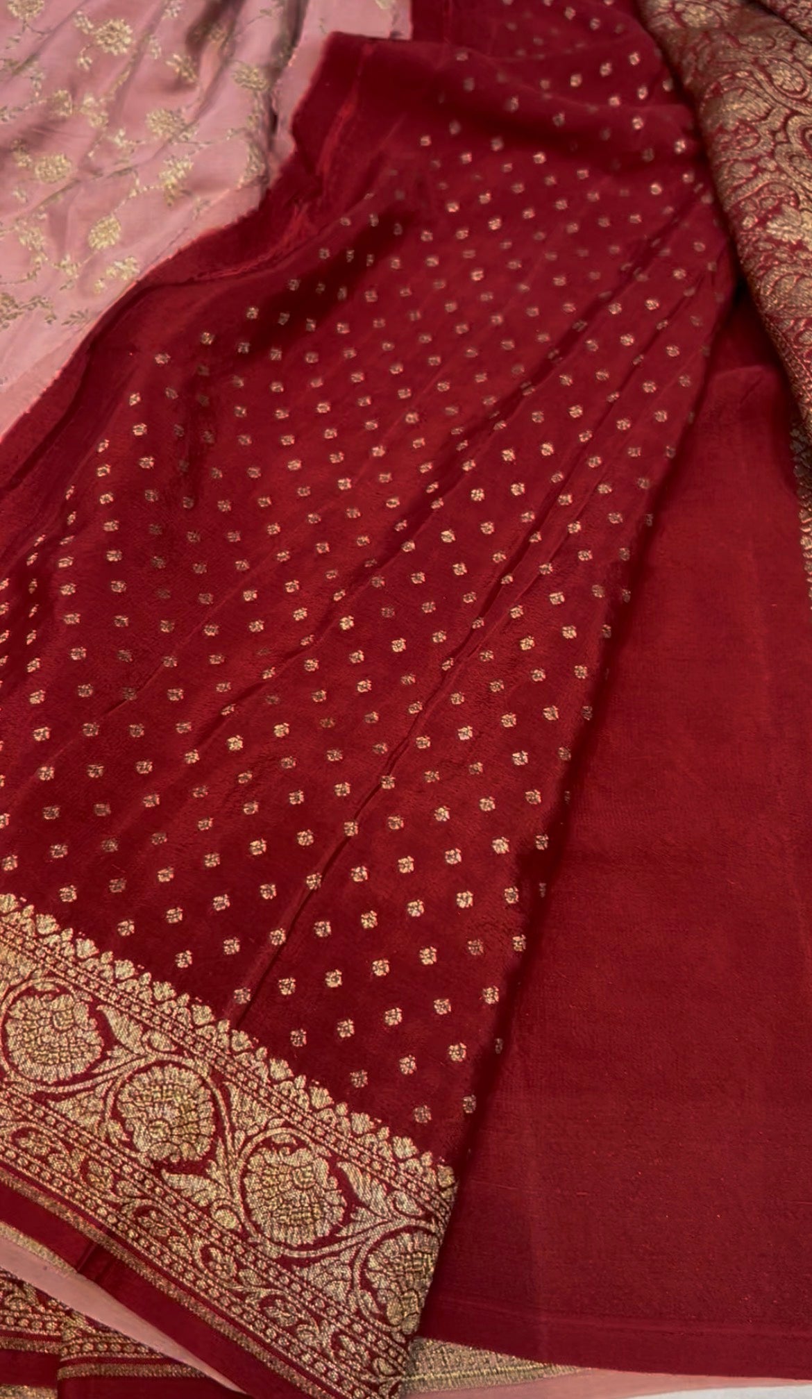 pure crepe Banarasi saree