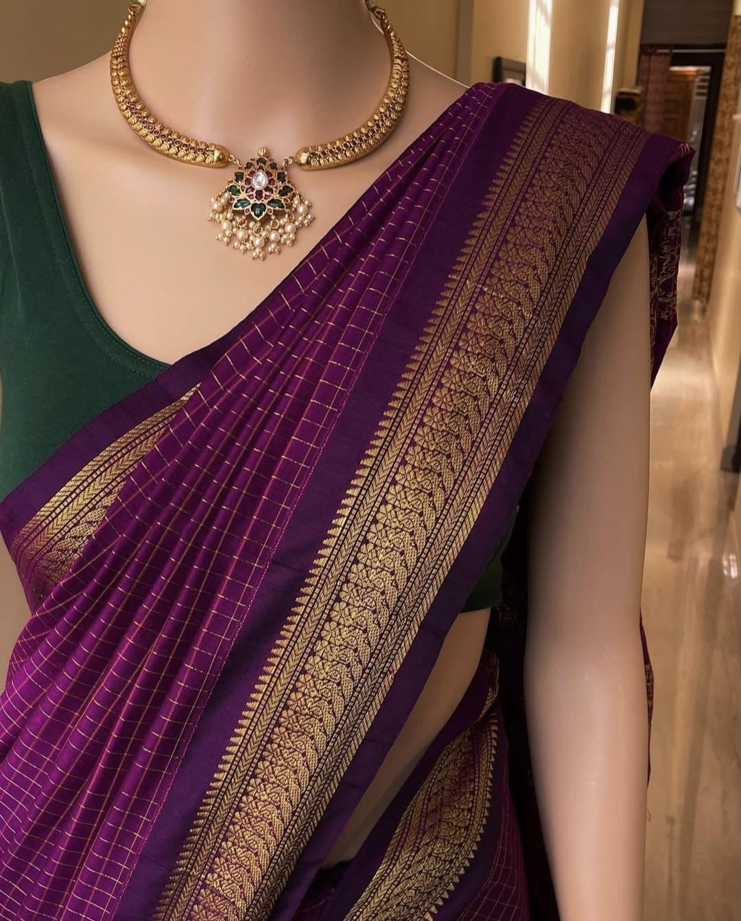 Cotton silk saree