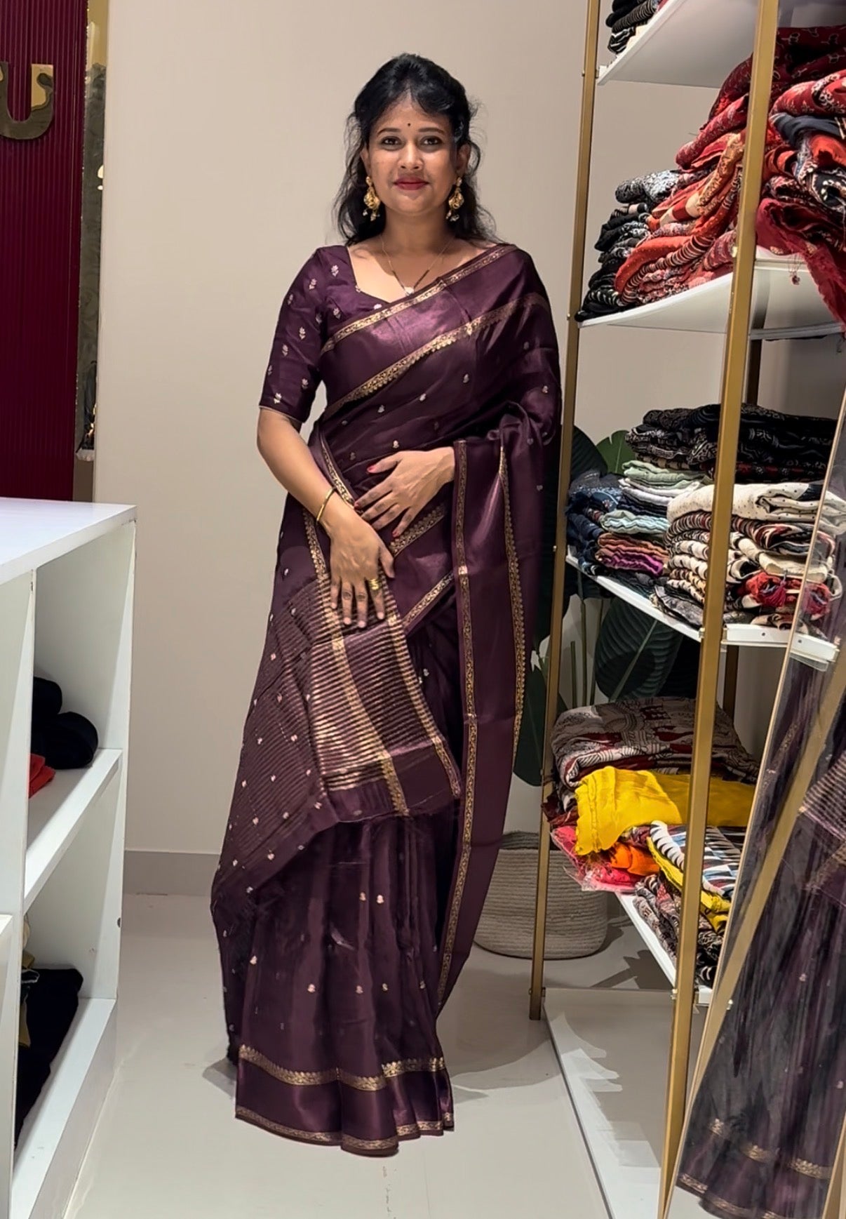 Viscose chinnon Saree