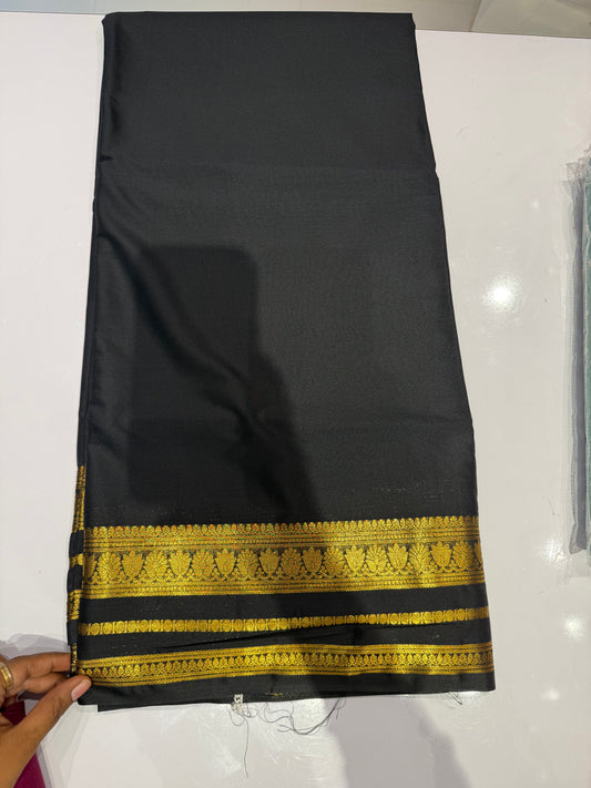 Lotus semi Mysore crepe silk saree