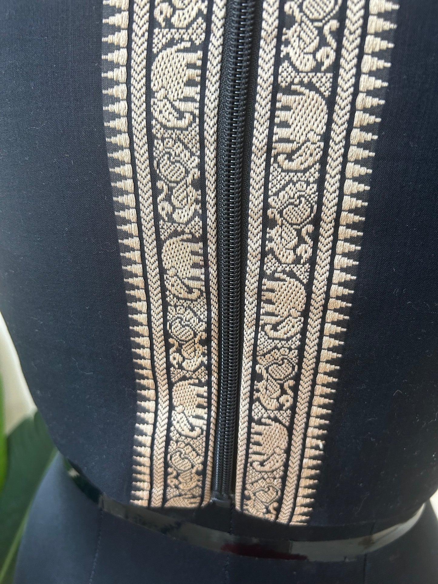 Black alter neck blouse