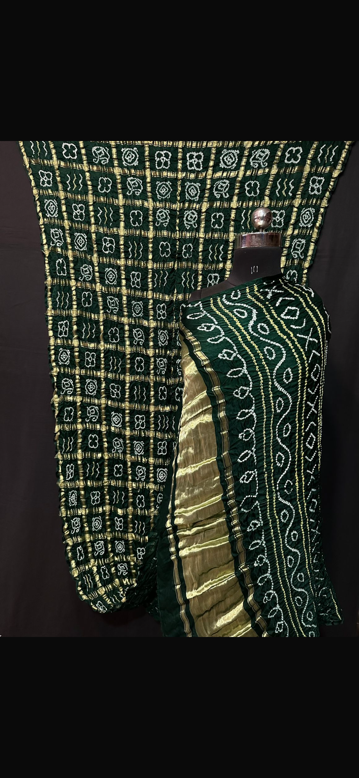 Green Pure gajji silk saree