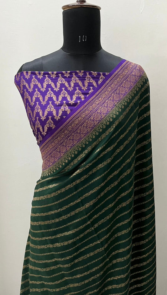 Pure khaddi georgette banarasi saree
