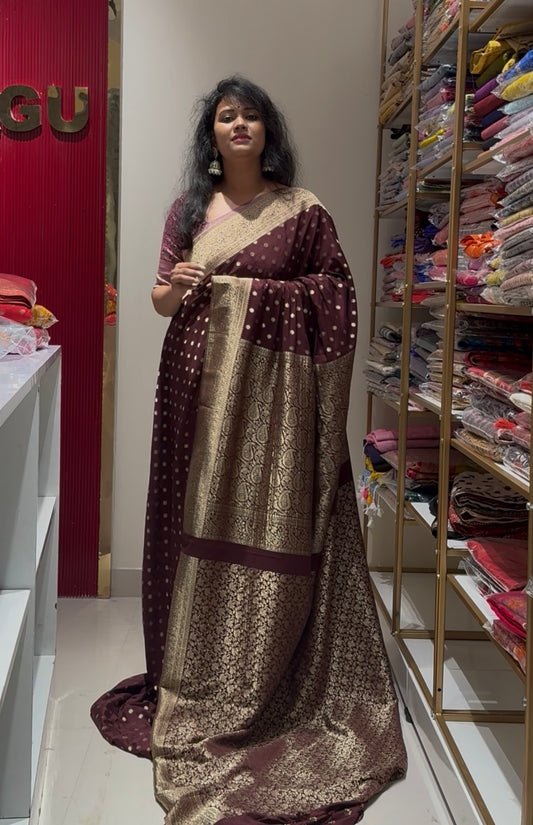 Soft Crepe chiffon banarasi saree