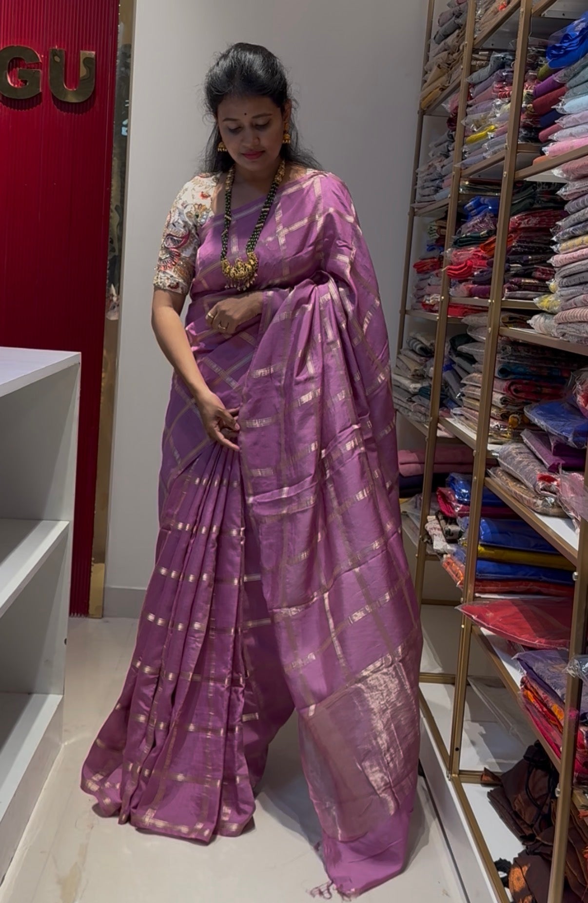 Pink Soft Tussar Saree
