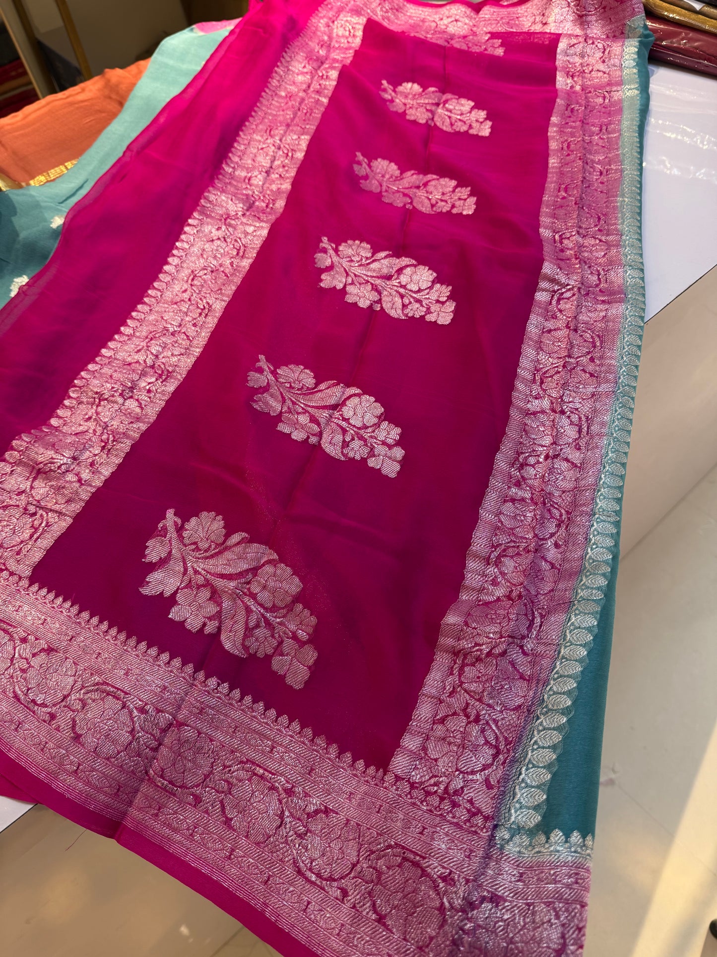 Pure chiffon Banarasi sarees