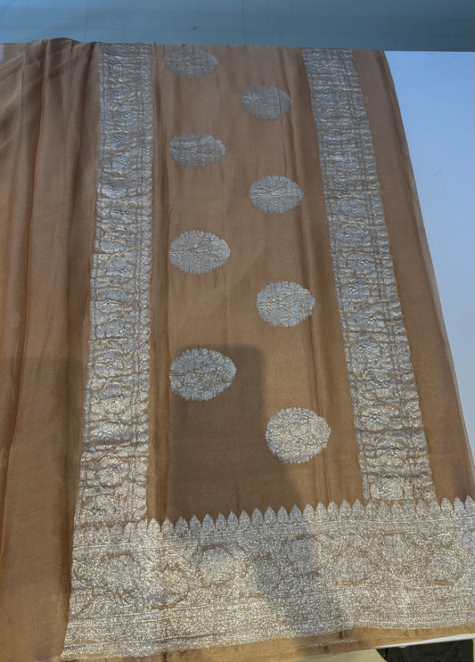 Pure chiffon Banarasi sarees