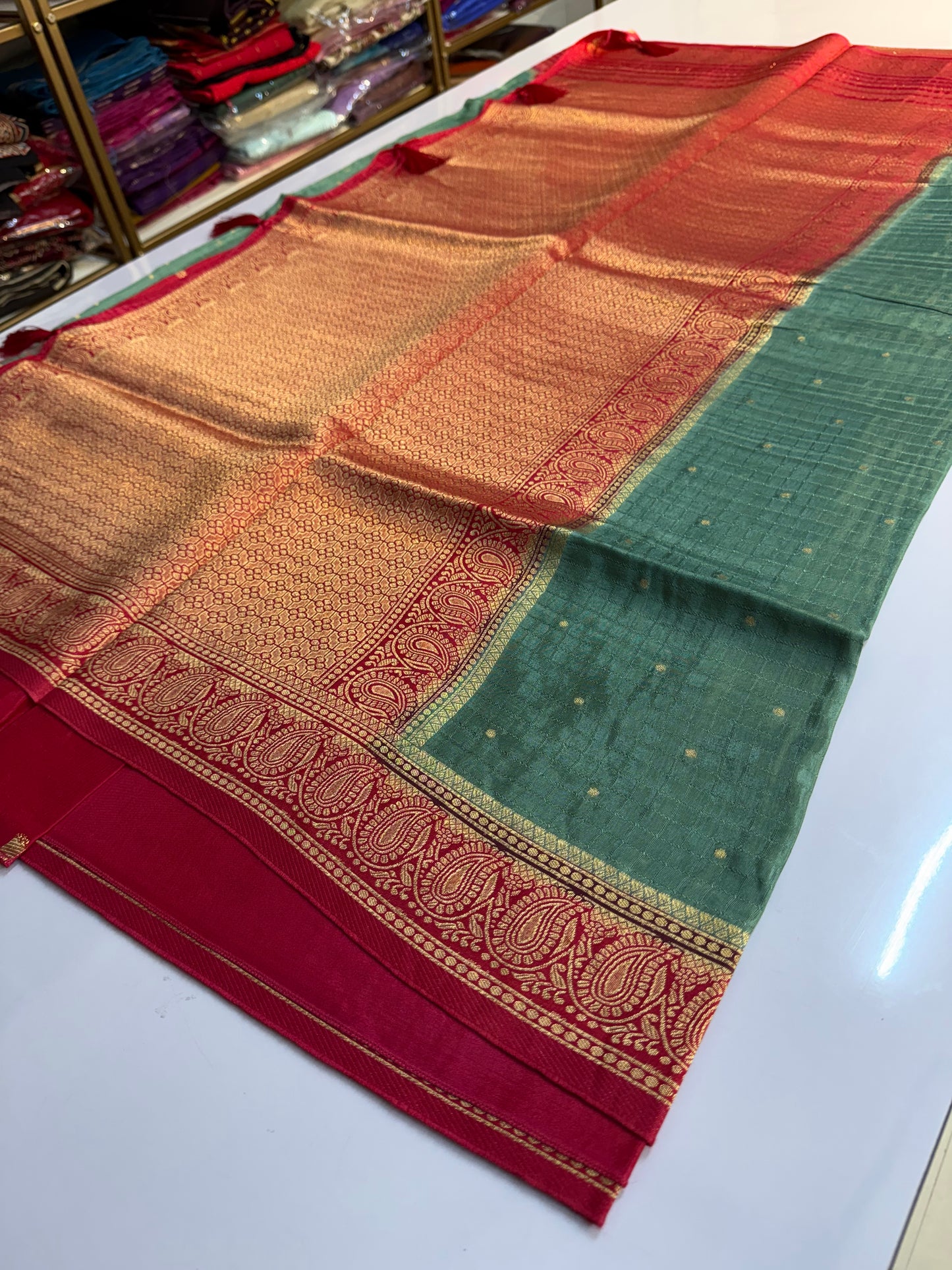 Raw mango silk Saree