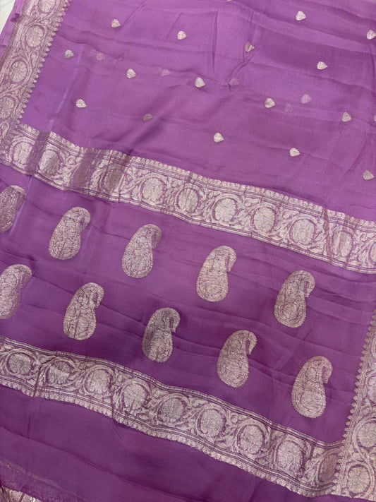 Pure chiffon Banarasi sarees