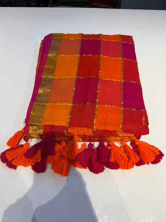 120 count pure mul Cotton With Long Tassels