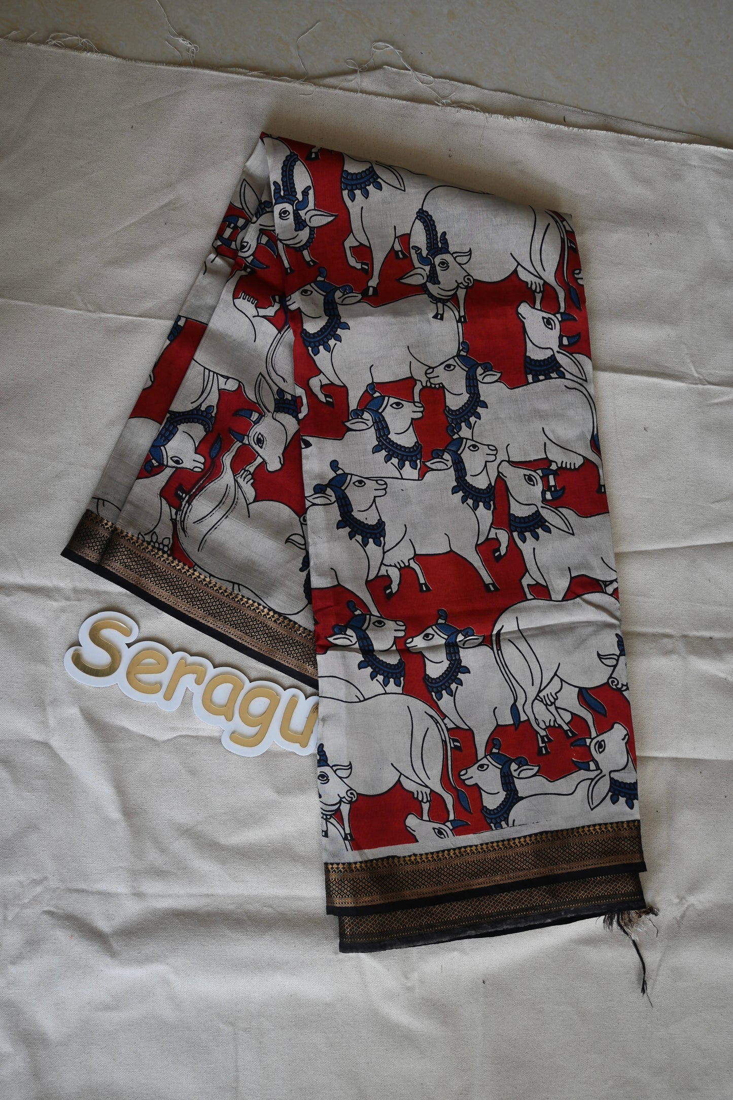 Kalamkari Chennur Silk Saree with Nizam Border