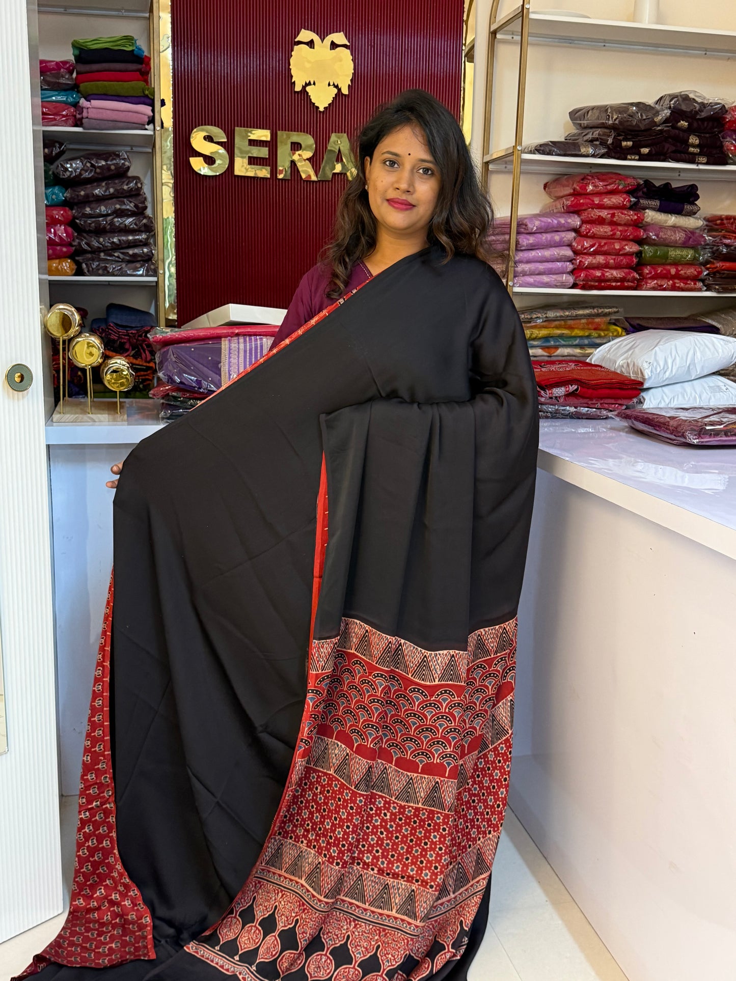 Pure modal silk saree