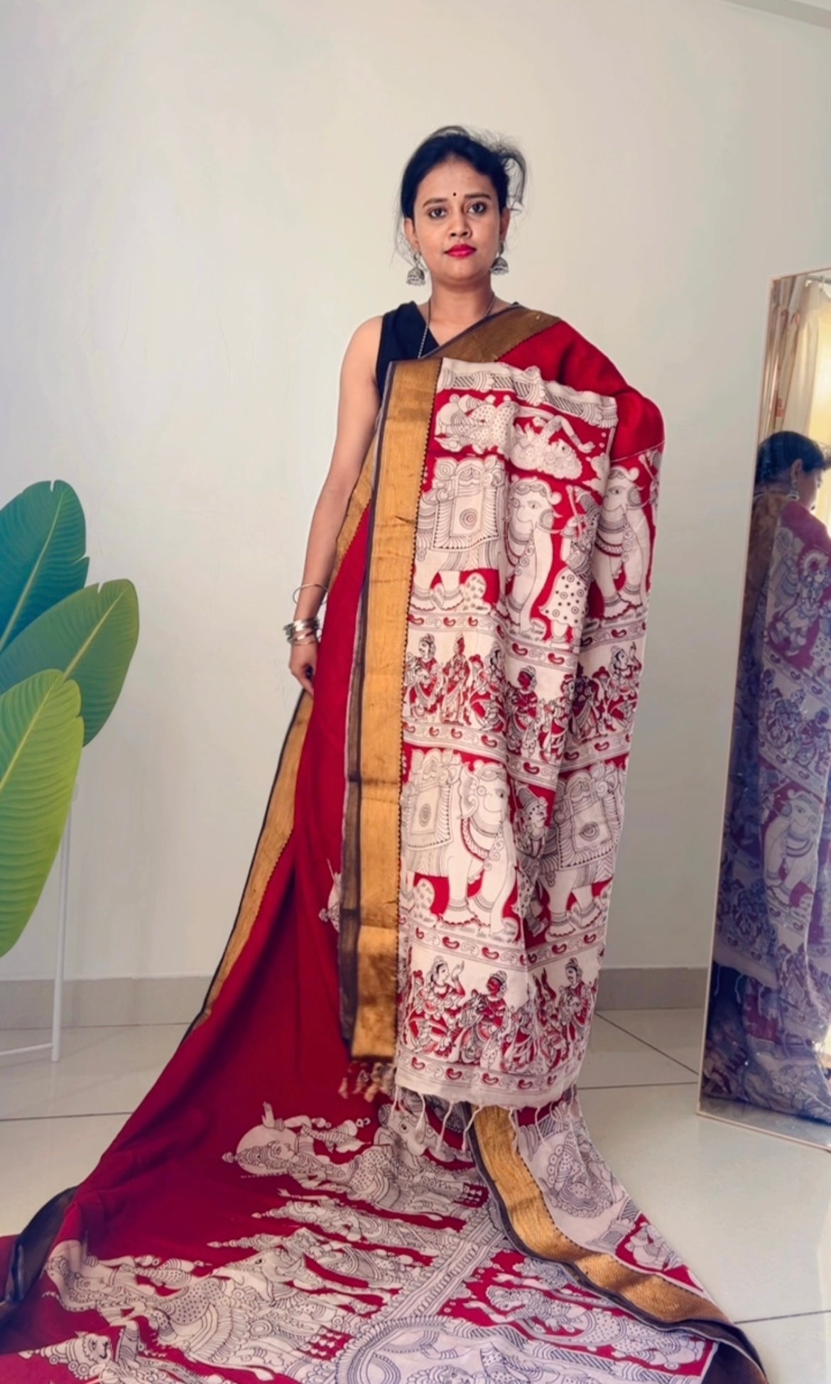 Kalamkari chennur silk saree
