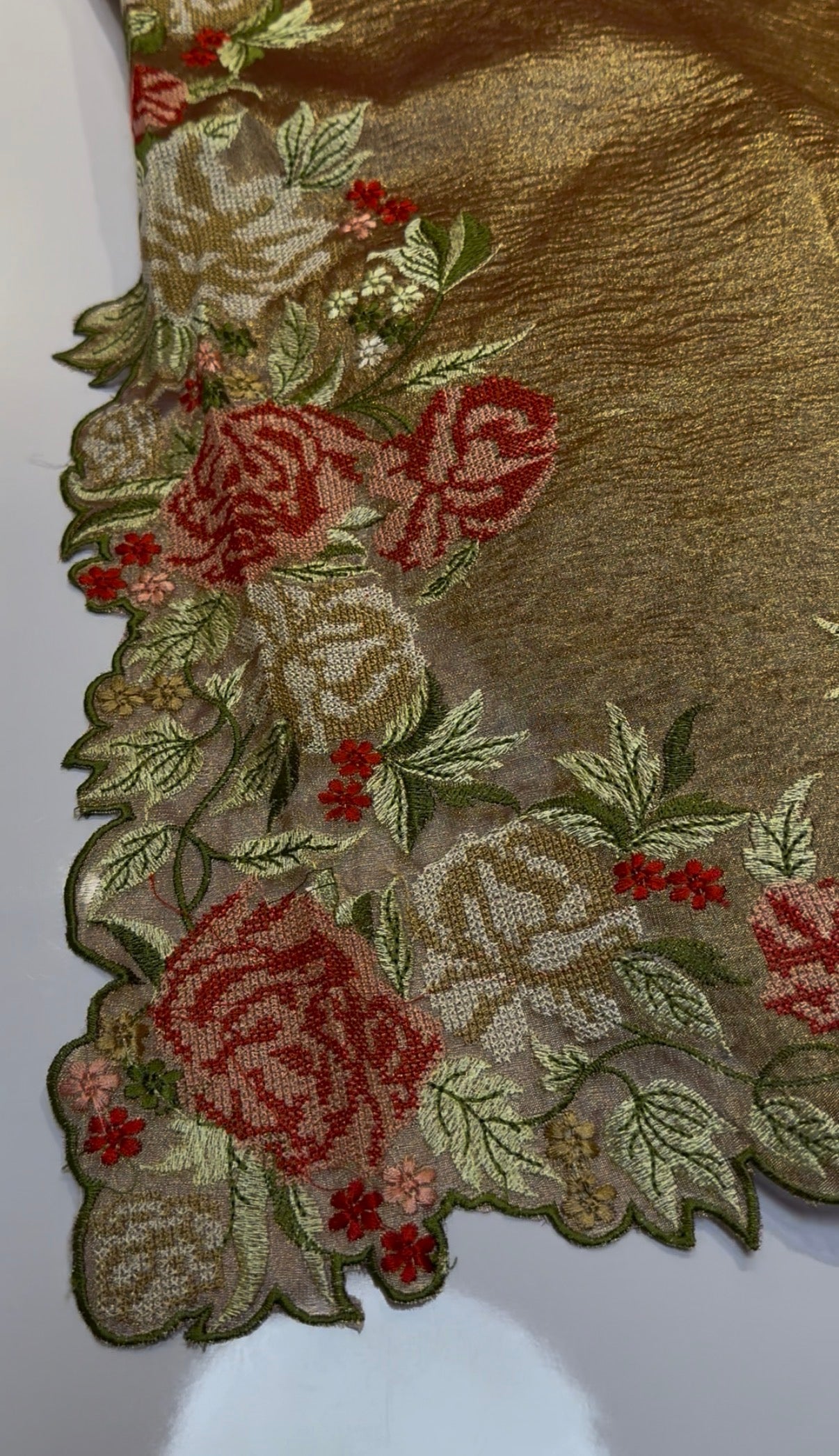 Tissue crush Banarasi cut work saree