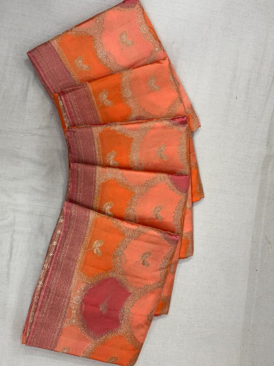 Pure satin silk saree in rankat pattren (SBSGPSR4)