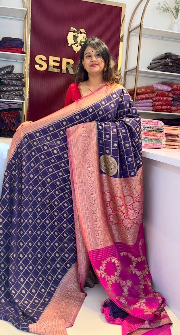 Semi Khaddi georgette Saree.
